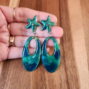 Starfish Enamel Earrings
